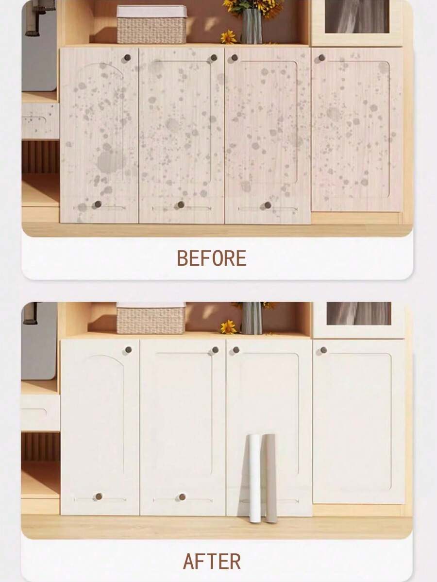 1 Piece Dark Skin Feel Decorative Sticker, Self-Adhesive, Waterproof, Mildew-Proof, Stain-Proof, Removable And Reusable Waterproof Wallpaper, Suitable For Kitchen Countertops And Cabinets, Home Decoration, Available In All Seasons