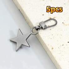 2/5/10个装多功能星形扣眼，可拆卸半自动拉链头，适用于更换包袋、夹克、服装、鞋靴上的拉链，以及作为高端吊坠扣环配件。 - 彩色 - 查看 14