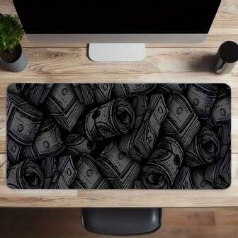 1个装 地图天空货币 3D 打印防滑鼠标垫，3 种尺寸可选，是送给朋友的完美礼物，办公桌配件，办公用品，办公桌配件，鼠标垫，桌面鼠标垫