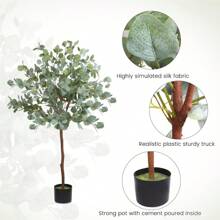 Local Shipping/3FT Simulated Fake Tree Artificial Plants, 2Pack Faux Plant, Artificial Tree For Home Office Living Room Decor Indoor