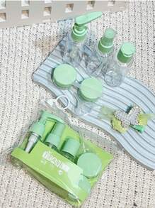 7pcs Travel Toiletries Bottle Set, Leak Proof Travel Container Spray Bottle, Women's Can, Men's, Shampoo And Toiletries Bottle, Make-Up Water And Bath Gel, Portable Accessories Storage - Multicolor - View 14