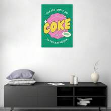 1 pieza Pintura en lienzo sin marco con cita "Por favor, no lo hagas en el baño" Impresión de "Lindo trasero" Regalo divertido Decoración de pared de baño Cartel de arte