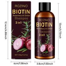 100g 三合一生物素、迷迭香和洋葱洗发水，提供全新洗涤体验，使头发蓬松丰盈，轻盈自然，使头发光滑度加倍，深层滋养和恢复活力 - 白色 - 查看 10