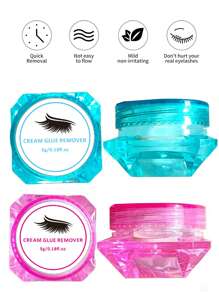 Removedor de extensiones de pestañas 5g, Disolvente potente para extensiones de pestañas y pegamento, baja irritación para piel sensible - Multicolor - Ver 6