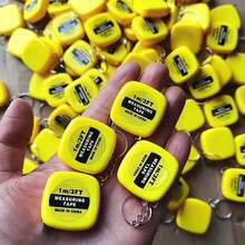 1/3pcs Small Steel Tape Measure, Pull Ruler, 39.37inch Measuring Meter Ruler, Stainless Steel Small Ruler With Keychain, Portable Ruler Gift - Multicolor - View 3