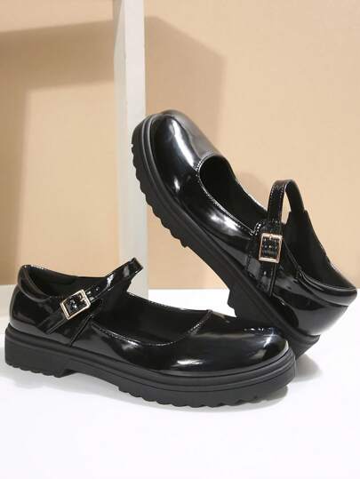 Lente- en herfstschoenen met dikke zool, comfortabele casual schoenen met dikke hak voor tieners, collegestijl, veelzijdig, geschikt voor studenten