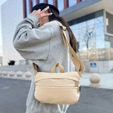 Borsa a tracolla in tela da donna casual per lavoro e pendolarismo, leggera borsa a tracolla sportiva per esterno, borsa a tracolla casual unisex - a mano