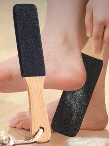 1 pieza Rallador de pies profesional de madera de haya para eliminar la piel muerta y los callos, herramienta de raspado para talones agrietados