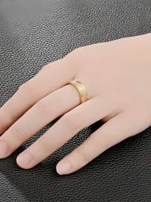 1 Pc Custom Matte Cut Twill Stainless Steel For Women Men Personalized Jewelry Birthday Party Valentine's Day Jewellery Gift Name Engrave - Multicolor - View 3