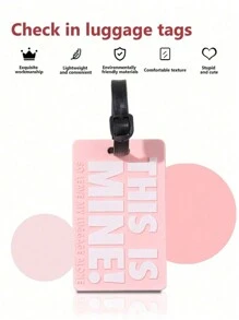 4PCS/1PC Simple Fashion Letter Pattern Luggage Tag, Lightweight Suitcase Tag, Travel Accessories, Suitcase Identification Hanging Tag, Airplane Boarding Tag, Travel Carrying Identification Tag Luggage Tag Travel Accessories Travel Essentials Travel Organizer For Beach Summer Vacation Back To School Card Holder For Travel Flying College For Luggage For School Bag Anti-Lost Portable Waterproof Double-Sided Privacy Protection