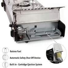 Double Burner Camping Stove - Portable Butane Gas Cooker With Case And Bag - as pic - View 5