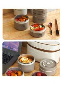 Kompakte isolierte Lunchbox mit Deckel - mikrowellengeeignet, tragbare Bento-Box für Büro & Outdoor-Nutzung, einstöckig, Weihnachtsgeschenke, Halloween-Geschenke