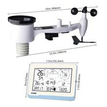 ECOWITT Weather Stations With Outdoor Sensor WS38007 In 1 Solar Power Wifi Home Weather Station Unit WS69 7.5 Inch Garden Wireless Indoor LCD Console IOT Intelligent Linkage Control - WS3800:WS69+7.5inchGreyDisplay - View 3