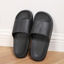 2024 Fashionable & Versatile Faux Leather Pattern EVA Sandals, Monolithic Minimalist Ins Style, High-End Leather Texture Suitable For Indoor/Outdoor Wear, Lightweight Comfortable Soft