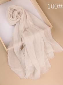 1 Chiếc Khăn Trùm Đầu Bằng Vải Crepe Màu Trơn Phong Cách Bohemian Cổ Điển, Khăn Trùm Đầu Hijab Đơn Giản Cỡ Lớn, Khăn Trùm Đầu Hàng Ngày Cho Phụ Nữ, Băng Đô Cho Mọi Mùa - Nhiều màu - Xem 54