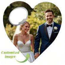 1pc Personalized Heart Shaped Wedding Bottle Opener Favor Gift, Suitable For Weddings, Parties And Valentine's Day