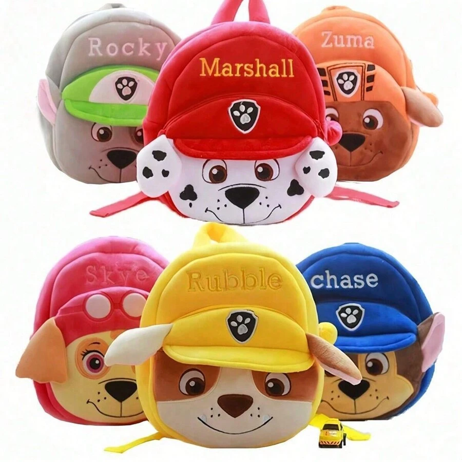 Mochila con diseño de dibujos animados, que presenta a los personajes Chase, Rocky, Skye y Rubble, perfecta para viajes, actividades al aire libre y uso diario, ideal para fans de