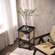 SoBuy Side Table With Tenon Joints Coffee Table Couch Table Telephone Table Nightstand Bedside Table Balcony Table Sofa Table Black W X H X D Approx. 40x60x40cm - Black - View 12