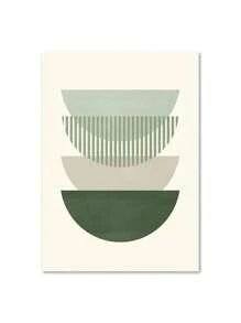 1PC Boho Wall Art Posters Leaves Sun Moon Geometric Abstract Gallery Canvas Painting And Prints Pictures For Living Room Home Decor No Frame ﻿ - Multicolor - View 84
