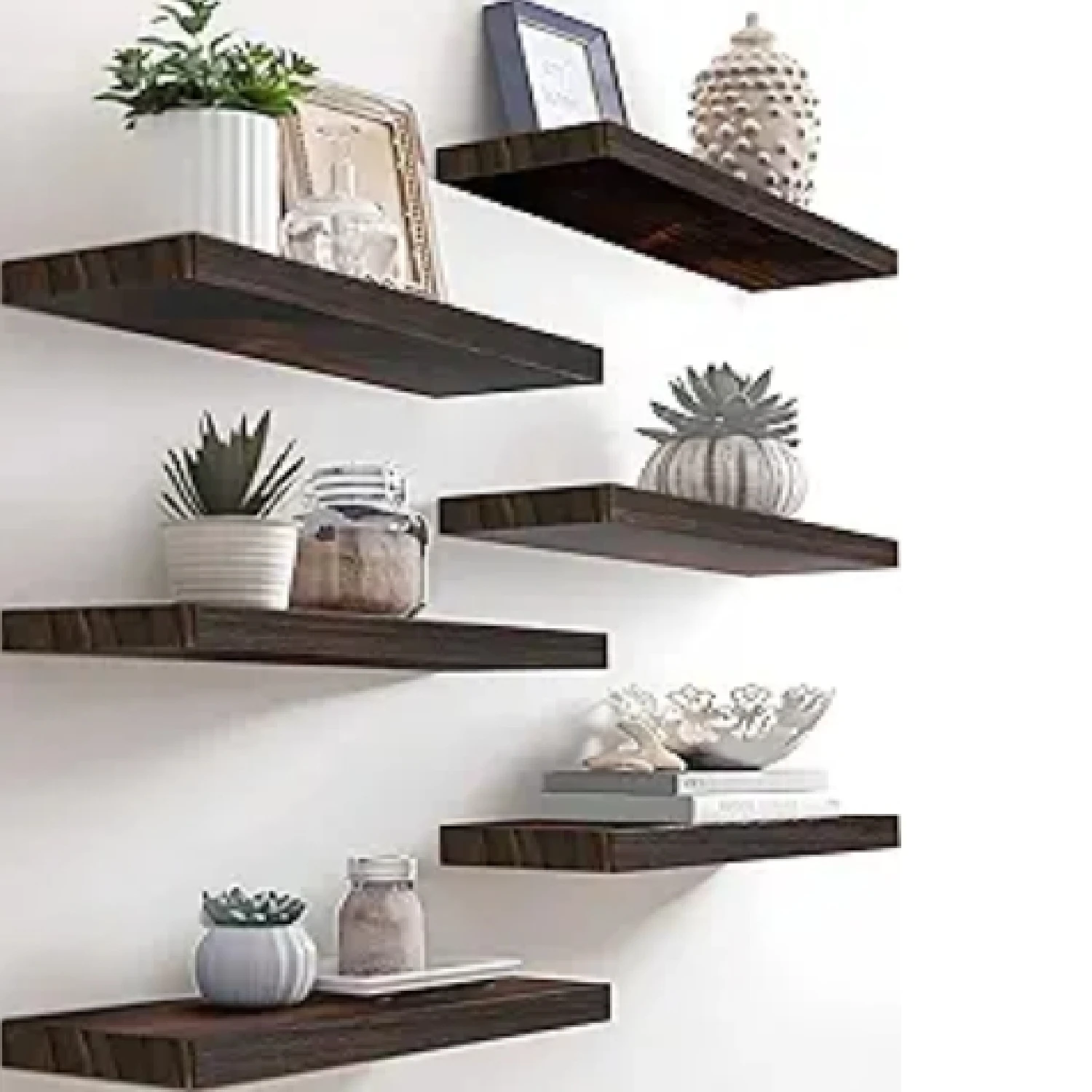 Wood Floating Shelves For Wall, Wooden Wall Shelves For Bedroom, Set Of