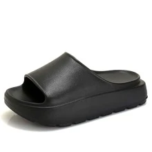 2024 New Fashionable Versatile EVA Women Slippers, 55mm/2.16in, Lightweight, Stylish, Elegant Thick-Soled Increasing Height Sandals, Anti-Slip Thick Bottom Casual Home Bathroom Outdoor Wear, Soft Cushiony Feeling
