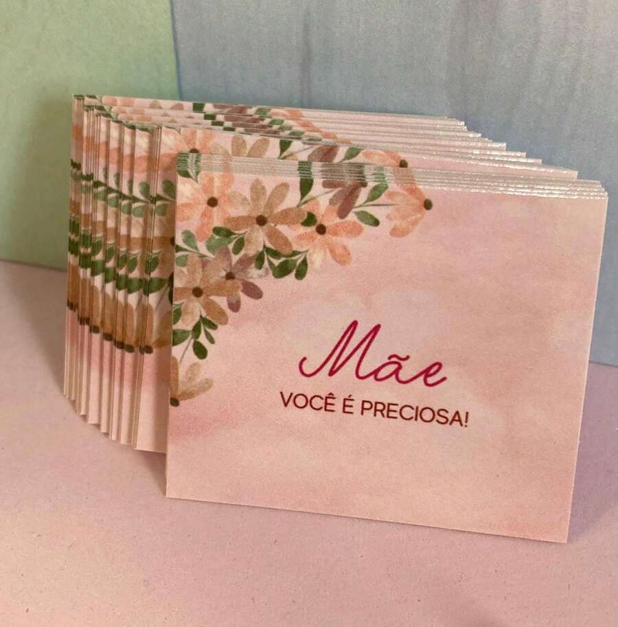 50 Mini Mother's Day Cards - Tag Without Hole - Ready For Delivery - 彩色 - 查看 1
