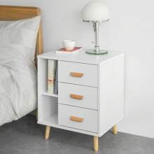 SoBuy FBT95 Nightstand With 3 Drawers And 2 Open Compartments, Sofa Table, Side Table, Telephone Table, Bedside Table, Night Chest, Dimensions (W X H X D): Approx. 48 X 60 X 40 Cm