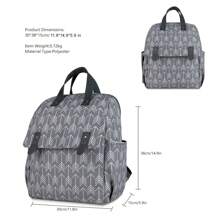 3 Pieces Set Backpack, Tote Bag, Mommy Bag, Handbag, Multi-Functional Large Capacity Diaper Bag For Mother And Baby, Outing Handbag - Grey - View 2