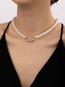 1 对时尚简约星球和爱心形吊坠耳环 - 星球愛心耳環 - 查看 11