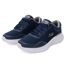 Skechers Zapatos deportivos casuales y versátiles con cordones, cómodos para correr - Azul marino/gris - Ver 3