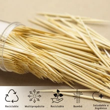 10 Wooden Toothpick Jars Elegant Dispenser - Beige - View 6