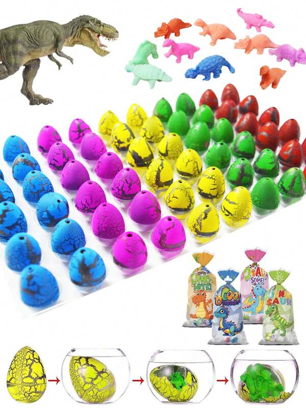 1/5/10/15/20PCS Mini Dinosaur Eggs Hatch In Water With Gift Bag, Crack Magic Dinosaurs Egg Inside Grow In Water, Dinosaurs Toy, Fidget, Anti Stress, Fidget Toys, Stress Relief Toy, Dinosaur Toys, Desktop Decoration, Ideal Gifts For Halloween, Thanksgiving, Christmas, Birthday, Party Bag Filler, Halloween Decorations, Christmas Stocking Fillers