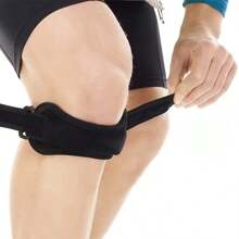 1PC Patellar Sports Knee Pad With Built-In Soft Silicone Pad To Adapt To The Shape Of The Patella Shock Absorption And Anti-Collision Adjustable Elasticity Suitable For Yoga Pilates Home Sports Fitness Running Skipping And Other Sports