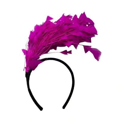 Tiara e Arco de Pena Para Carnaval Acessório Feminino Menina Fantasia XL6002