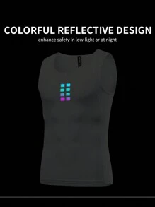 WOSAWE Cycling Base Layer Vest, High Stretch Quick Dry Breathable Bike Undershirt - White - View 2