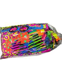 Paquete Para Batucada 50pzs Fiesta Decoración Fiesta Neon Fiestas Bodas, Cumpleaños, XV Años Adornos Batucada - Multicolor - Ver 3