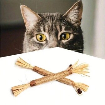 1pc 22cm Cat Teething Stick Wooden Sky Polygonum Cat Toys Tease Cat Stick Bite Resistant Pet Kitten Supplies