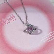 Sanrio 1 szt. Sanrio Hello Kitty Naszyjnik, Różowy Planet Kitty Naszyjnik Dla Kobiet, Minimalistyczny Naszyjnik Choker, Odpowiedni Na Walentynki, Imprezę, Prezent Dla Dziewczyny/Najlepszej Przyjaciółki, Jakościowy Naszyjnik