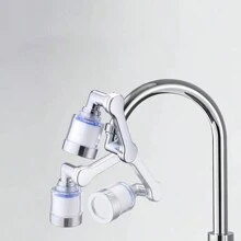 1 pezzo 1080° Testa dello spruzzatore universale rotante per rubinetto di lavandino, estensore per rubinetto, beccuccio schiumogeno, adatto per rubinetti da cucina e da bagno (con cartuccia filtro), rubinetto del lavandino, estensore per rubinetto, rubinetto da cucina
