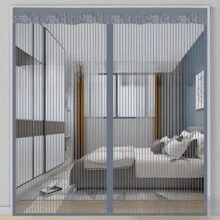 Summer Breathable Anti-Cat/Dog Claw Resistant, Anti-Mosquito Magnetic Snap Curtain Door, High Density Mesh No-Drill Self-Adhesive Screen Door Curtain, Available In Multiple Sizes