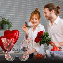 1pc Acrylic Plaque Gift For Her Him Anniversary Day, Butterfly Acrylic Plaque Signs, Wedding Valentine's Day For Girlfriend, Wife, Husband, Boyfriend To My Dear I Love You ZI-23