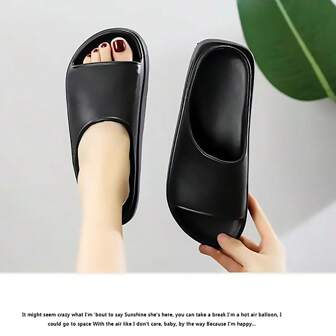 2024 新款时尚百搭 EVA 女士拖鞋，55 毫米/2.16 英寸，轻便、时尚、优雅厚底增高凉鞋，防滑厚底休闲家居浴室户外穿着，柔软舒适