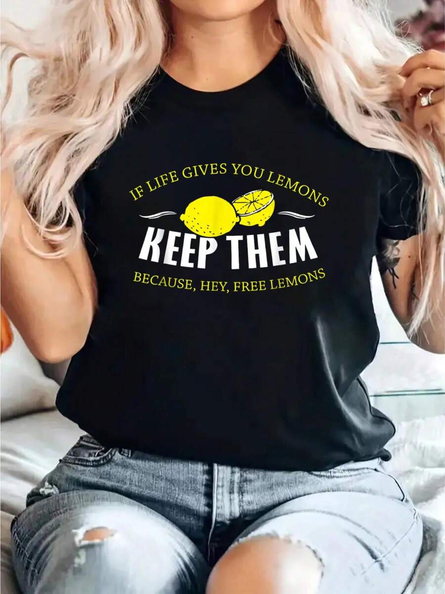 If Life Gives You Lemons Keep Them Because, Hey, Free Lemons - Black - View 1