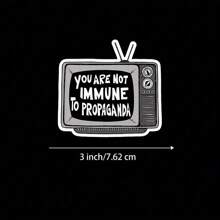 3 英寸“您无法免受宣传贴纸的影响 - 适用于笔记本电脑、笔记本、水瓶、办公桌、个人空间和活动角落的大胆政治乙烯基贴纸 | 非常适合活动家、教育工作者、学生和政治爱好者 | 送给朋友、家人和同事的完美礼物 | 鼓舞人心的贴纸，用于提高认识、积极性和相关表达” - 3吋/7.62厘米 - 查看 8