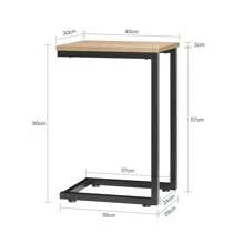 SoBuy FBT44-N Bed Table, Side Table, Coffee Table, Sofa Table, Laptop Table, Nursing Table, Approx. 30x60x40cm (WxHxD). - Brown - View 2