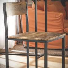 SoBuy OGT03-XL, Bar Set-1 Bar Table And 2 Stools, 3 Pieces Home Kitchen Breakfast Bar Set Furniture Dining Set - Brown - View 8