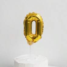 1pc Mini Birthday Party Balloon Ins Cake Tag Balloon Mini Digital Balloon Gold Digital Balloon, Trang trí bánh, Bố trí tiệc, Phụ kiện bó hoa, Trang trí sinh nhật, Giáng sinh - bong bóng nhỏ màu vàng - Xem 8