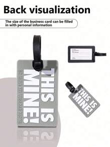 4PCS/1PC Simple Fashion Letter Pattern Luggage Tag, Lightweight Suitcase Tag, Travel Accessories, Suitcase Identification Hanging Tag, Airplane Boarding Tag, Travel Carrying Identification Tag Luggage Tag Travel Accessories Travel Essentials Travel Organizer For Beach Summer Vacation Back To School Card Holder For Travel Flying College For Luggage For School Bag Anti-Lost Portable Waterproof Double-Sided Privacy Protection