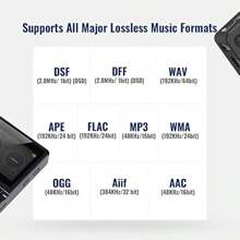 H2 HiFi MP3 Player With Bluetooth High Resolution Bluetooth MP3 Music Player Lossless DSD DAC FLAC Portable Digital Audio Player With 64GB Memory Card Support Up To 256GB - Black1 - View 2