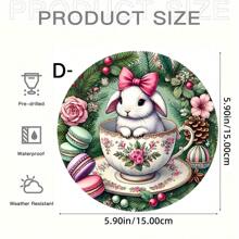 1PC Easter Macaron Theme Round Acrylic Logo - The Premier Easter Choice For Interior Home, Bar, Cafe Decoration, Easter Decoration, Ideal Holiday Decoration